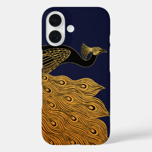 Art Nouveau Peacock Will Bradley iPhone 16 Hoesje