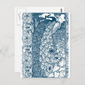 Art Nouveau Peacocks Briefkaart (Voorkant / Achterkant)