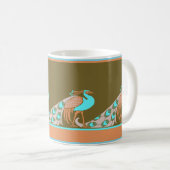 Art Nouveau Peacocks Café Mug (Devant droit)