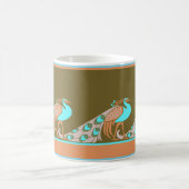 Art Nouveau Peacocks Café Mug (Centre)