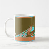 Art Nouveau Peacocks Café Mug (Gauche)