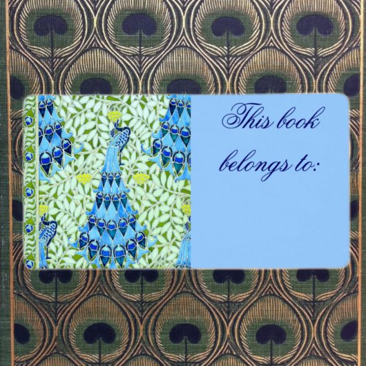 Art Nouveau Peacocks Etiket