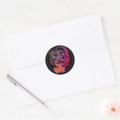 Art Nouveau pentacle dragon Classic Round Sticker (Envelop)