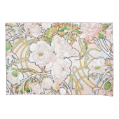 Art Nouveau Peony Flower Floral Pillowcase Kussensloop (Voorkant)
