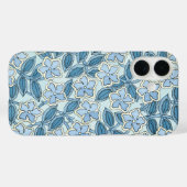  Art Nouveau Periwinkle Flowers in een tuin Case-Mate iPhone Case (Achterkant (horizontaal))
