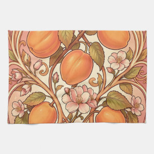 Art Nouveau Perzikbloesornament Theedoek