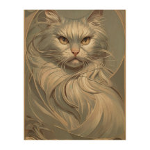 Art Nouveau Perzische Cat olieverfschilderij