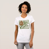 Art Nouveau Pine Cone T-shirt (Voorkant volledig)