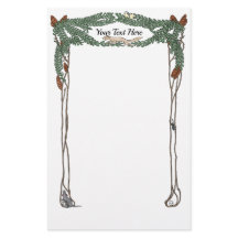 Art Nouveau Pine Cones Natuur Geëxisteerde Station