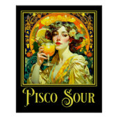 Art Nouveau Pisco Sour Perfect Poster (Voorkant)