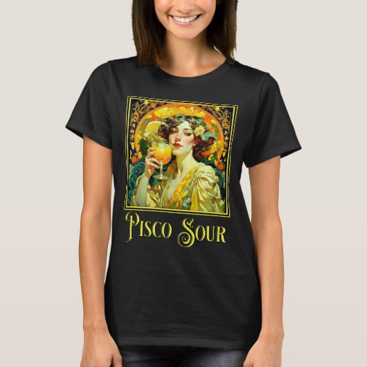 Art Nouveau Pisco Sour T-shirt (Voorkant)