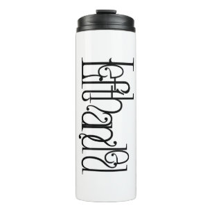 Art Nouveau Plezier Typografie Design Thermal T Thermosbeker