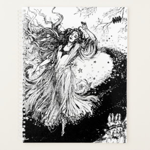 Art Nouveau Polychrome Oz noir et blanc