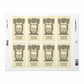 Art Nouveau Pomegranate Ex-Libris-Sjabloon Etiket (Full Sheet)