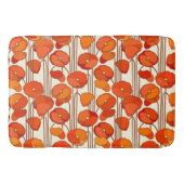 Art Nouveau Poppies Bath Mat (Voorkant)