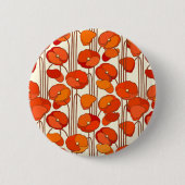 Art Nouveau Poppies Button (Voorkant)