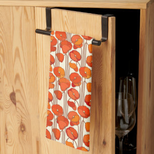 Art Nouveau Poppies Kitchen Towel Theedoek