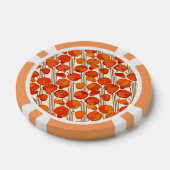 Art Nouveau Poppies Poker Chips (Enkel)