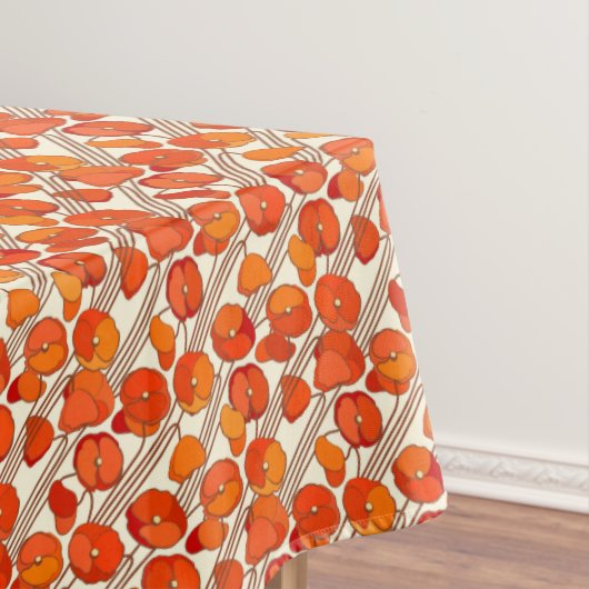 Art Nouveau Poppies Tablecloth Tafelkleed (Voorbeeld)