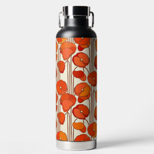 Art Nouveau Poppies Water Bottle Waterfles