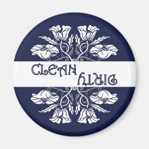 Art Nouveau Poppy Dishwasher Magnet Magneet