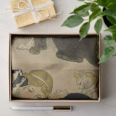 Art Nouveau Poster 21 Pets Lady-ontkoppeling Tissuepapier (Geschenk)