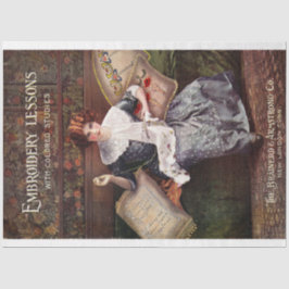 Art Nouveau Poster 26 Ontkoppeling van borduurwerk Tissuepapier