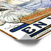 Art Nouveau Poster Bleu Deschamps by Mucha (Coin)