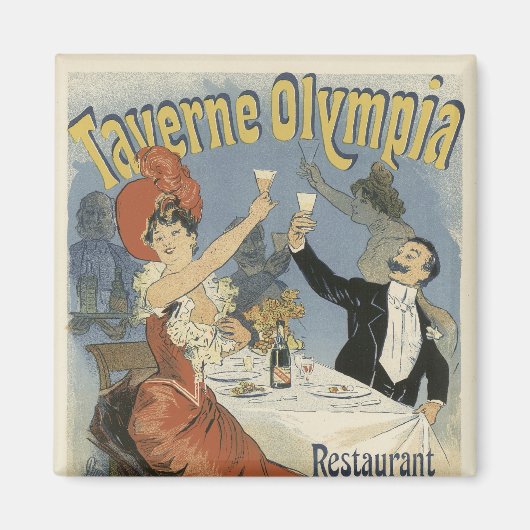 Art Nouveau Poster Magnet - Restaurant (Devant)