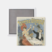 Art Nouveau Poster Magneten - Restaurant (Voorkant / Achterkant)