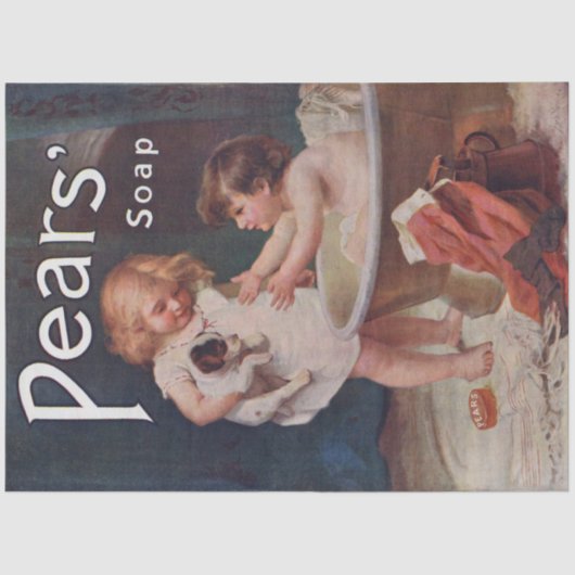 Art Nouveau Poster Soap Children Ontkoppeling Tissuepapier (Voorkant)