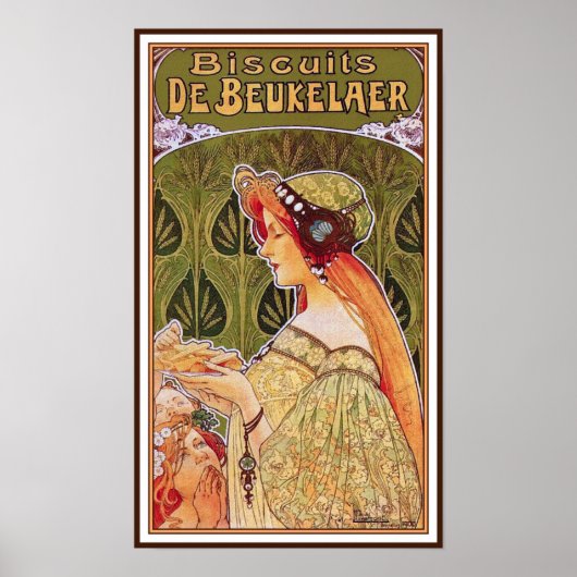 Art Nouveau Poster vintage : Biscuits (Devant)