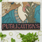  Art Nouveau, Prang's Paaspublicaties Theedoek (Gevouwen)