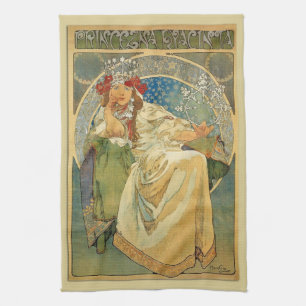 Art Nouveau Princess Hyacinth Kitchen Towel Theedoek