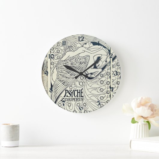 Art Nouveau Psyche op gevleugeld paard Pegasus Grote Klok (Huis)