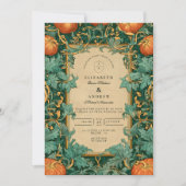 Art Nouveau Pumpkin Wedding Kaart (Voorkant)