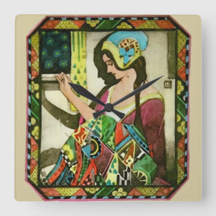 Art Nouveau Quilter – Vintage Naaister  Vierkante Klok