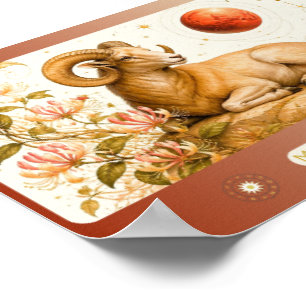 Art Nouveau Ram Sterrenbeeld Print