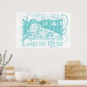 Art Nouveau Reader Poster (Keuken)