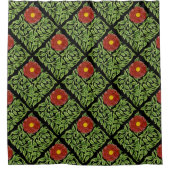 Art Nouveau Red Rose De Morgan Douchegordijn (Voorkant)
