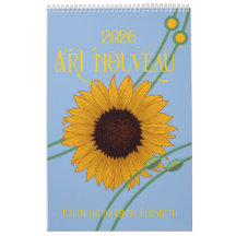 Art Nouveau Retro Bloemenkalender