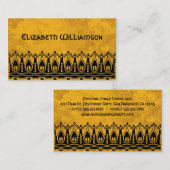 Art Nouveau Retro Chic Ocean Waves Splash Visitekaartje (Voorkant / Achterkant)