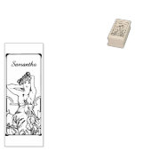 Art Nouveau Retro Vrouw Rubberstempel (Gestempeld)