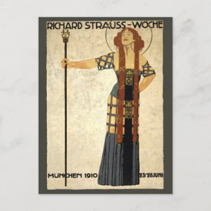  Art Nouveau Richard Strauss-Woche. München Briefkaart