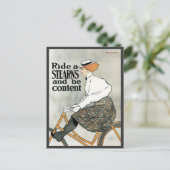 Art Nouveau, Ride a Stern Bicycles Bikes Briefkaart (Staand voorkant)