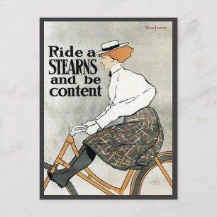  Art Nouveau, Ride a Stern Bicycles Bikes Briefkaart