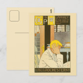  art nouveau Rochester bookstore ad Briefkaart (Voorkant / Achterkant)