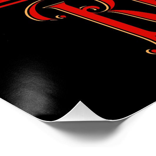 Art Nouveau Rode Wijn Perfect Poster (Hoek)