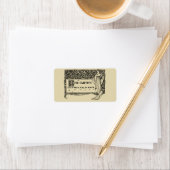 Art Nouveau Roos Struik Border Etiket (Insitu)