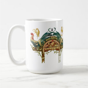 Art Nouveau Roosters & Kippen Koffiemok